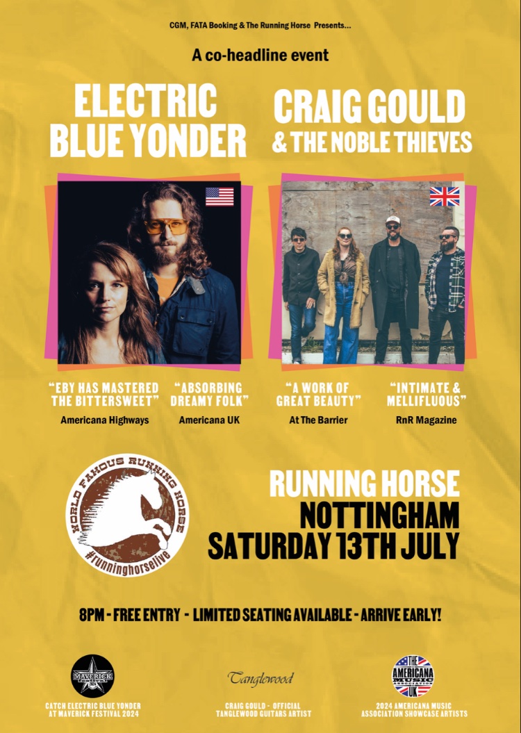 So excited to have announced these 2 fantastic shows this week with Electric Blue Yonder when they are over from the states… July 12th London July 13th Nottingham These are going to be two really top shows - ticket details in bio, and they are both FREE ENTRY!!!