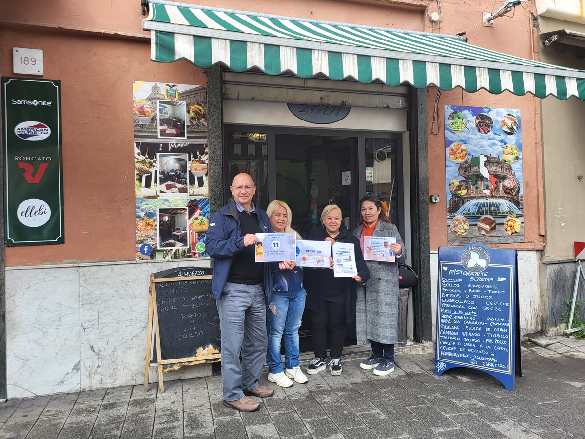 El Cónsul del Ecuador en Génova visitó el Restaurante ecuatoriano 'Serena' (Via Gramsci, 187) para promocionar el registro de los miembros de la comunidad ecuatoriana en el padrón electoral , a fin de que puedan ejercer su derecho al voto en las elecciones de febrero de 2025.