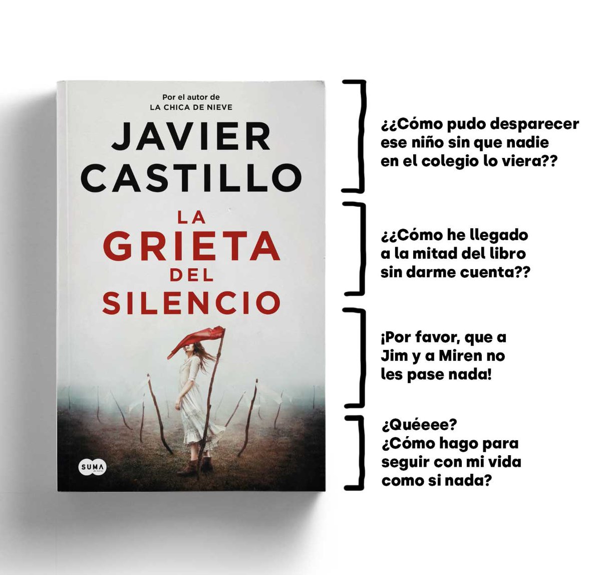 ¿Por dónde vais? ¿@javiercordura ya os ha volado la cabeza con los giros de «La grieta del silencio»? Si aún la tenéis en su sitio, es que os falta el libro, pero os lo dejamos aquí 🤭bit.ly/3U0j4zl