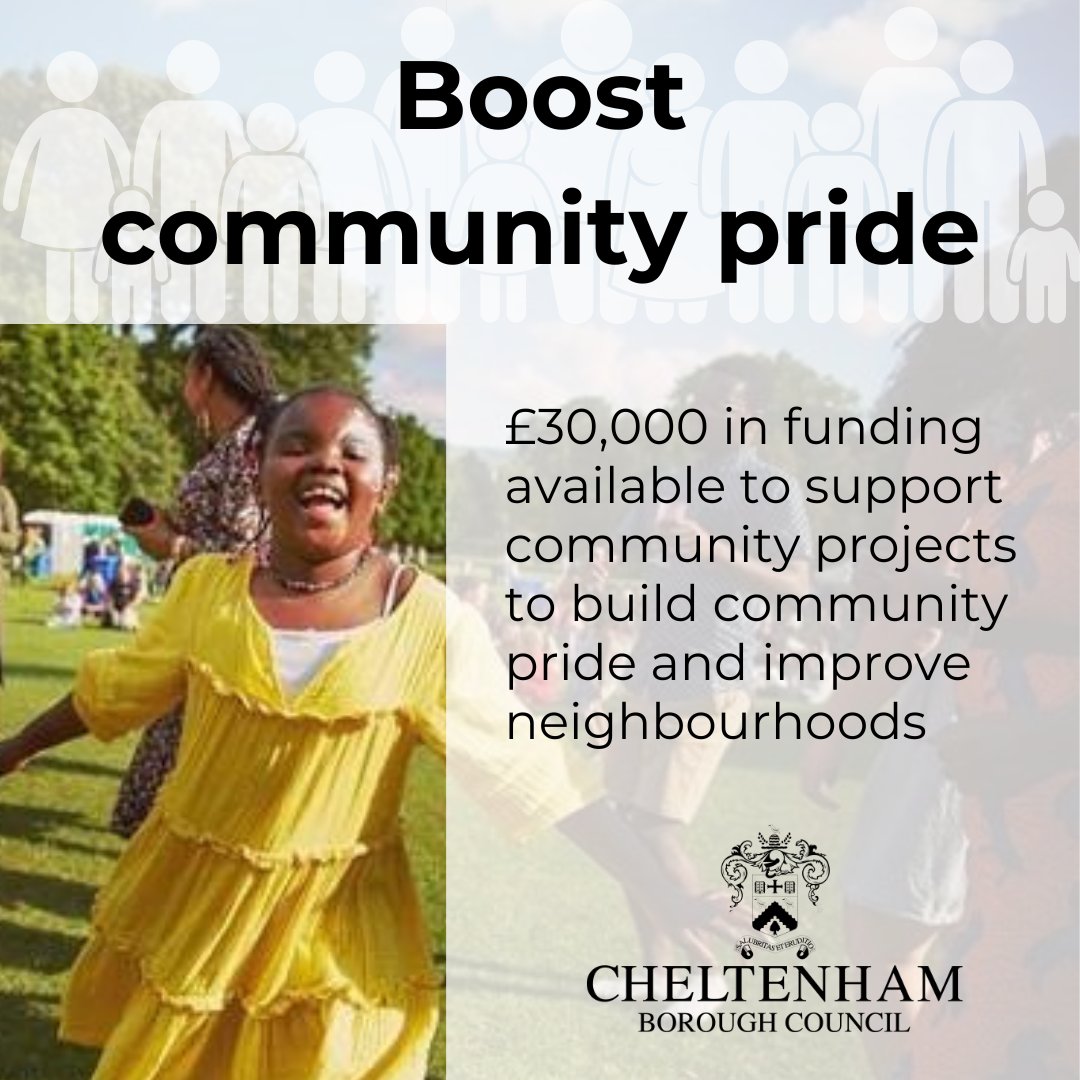 A pot of funding worth £30,000 is up for grabs to support #communitypride projects across Cheltenham. Don’t forget! The closing date for applications to the community pride grant is 5pm on Thursday 20 June 2024. Read more below 👇 cheltenham.gov.uk/news/article/2… #Cheltenham #funding
