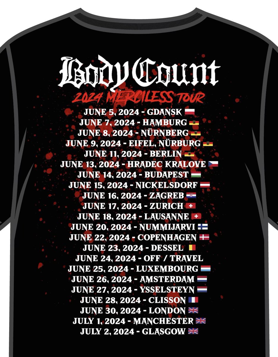 The SVU Season25 has officially completed! We’ll be back in July for Season26.. That means it’s BODYCOUNT time!!!! Our 1st Summer concert will be in Cali.. Then Alaska, then off to EUROPE. Don’t Play yourself and miss out! 💥 MERCILESS TOUR 💥 livenation.com/event/vv1AaZkv…