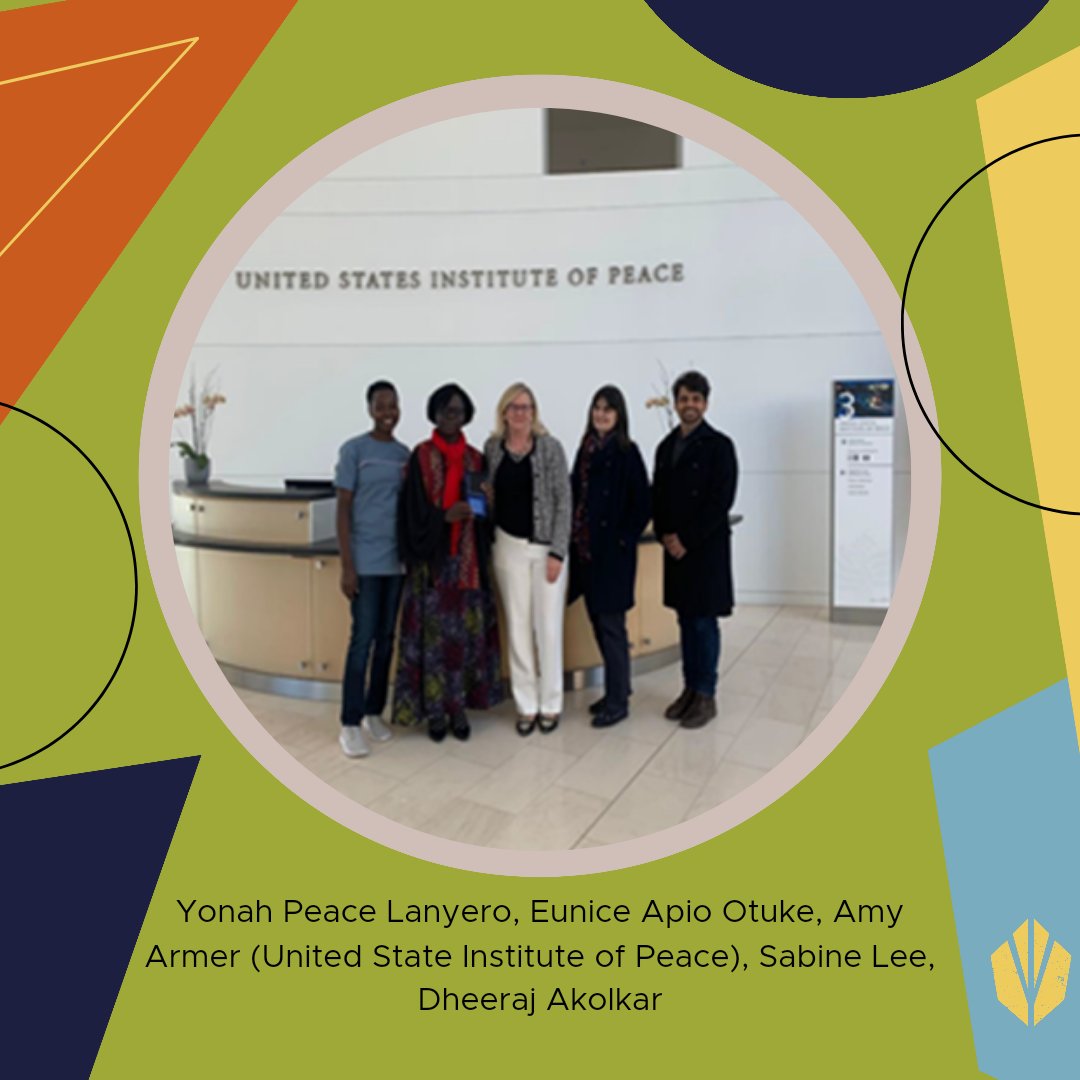 📷Image 1: Yonah Peace Lanyero, Eunice Apio Otuke, Amy Armer (United State Institute of Peace), Sabine Lee, Dheeraj Akolkar