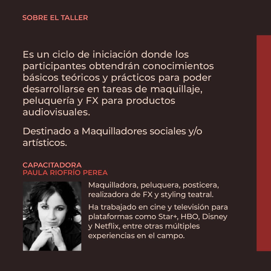 iaaj_jujuy's tweet image. “𝐂𝐚𝐫𝐚𝐜𝐭𝐞𝐫𝐢𝐳𝐚𝐜𝐢ó𝐧 𝐲 𝐅𝐗” 🎞🤩

👩‍Dictado por Paula Riofrío Perea.

📍Modalidad presencial intensiva

¡Inscríbete ya! ➡️ iaaj.gob.ar/capacitaciones

⚠️Cupos limitados. Materiales a cargo del participante!

#fx #jujuy #iaaj #tallerfx