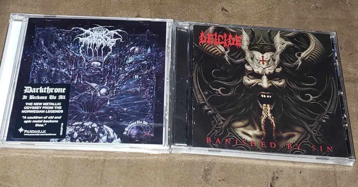 New arrivals today from the legends Darkthrone & Deicide!!! 🤘🔥🤘🔥 #DeathMetal #blackmetal #deicide #Darkthrone #cdcollector #cdcollection #physicalmedia