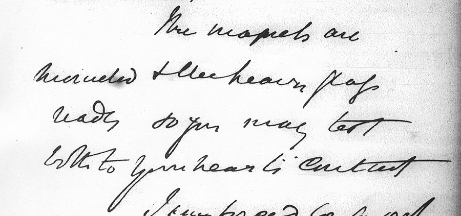 More #TranscriptionTroubles. From an 1854 letter from @ProfTyndall to George Gabriel Stokes: 'The magnets are [XXXX] & the heavy glass ready so you may test both to your hearts content.' #histsci