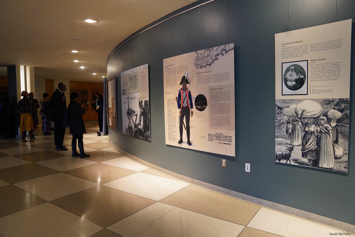 On Thursday, at @UN HQ, we commemorated the tens of thousands of people enslaved under horrific conditions at the Cape of Good Hope. The exhibit 'Who Were the Enslaved?' reveals their courage & strength in the face of appalling atrocities - systematic rape, torture & executions.