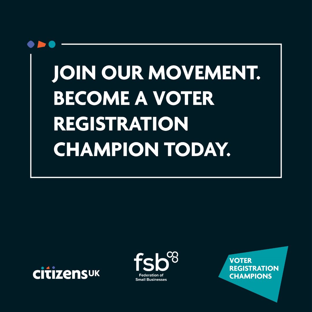 Voter Registration Champions are helping to get us all election-ready. Employers gain accreditation by encouraging staff to: 💻 Register to vote: gov.uk/register-to-vo…… 📷 Check their photo ID: gov.uk/apply-for-phot…… Find out more at voterchampion.org.uk