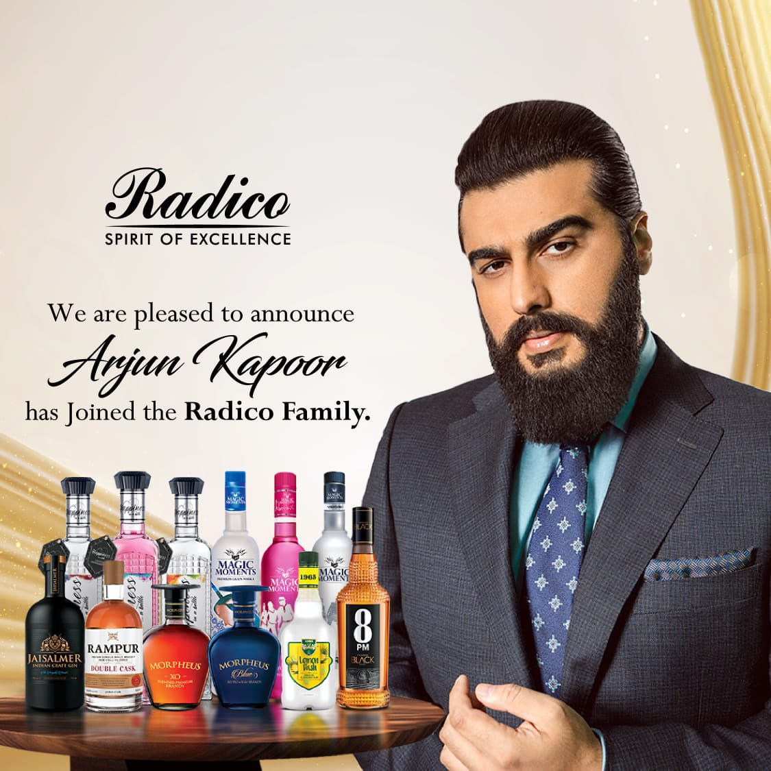 With great excitement and joy, we extend a warm welcome to the Bollywood Superstar, Arjun Kapoor, as he joins the Radico Family. We eagerly anticipate the collaborative journey ahead, brimming with the promise of the finest moments together. #RadicoKhaitanLimited #LifeAtRadico