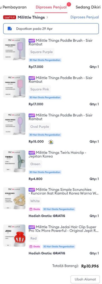 pamer kebetulan lagi pengen beli sisir, combo voc follow toko disc 15k min blnja 50k, koin 40%, kebut