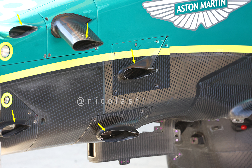 Aston Martin monocoque at the #ChineseGP. One can see the SIS (side impact structures), and the holes for the suspension and steering arms. Among other interesting details.
#F1 #techF1
