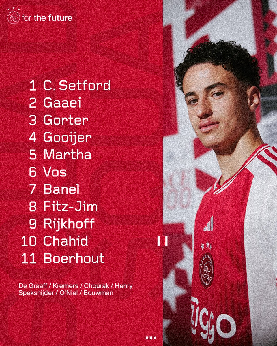 #JongAjax squad vs Roda JC 📎

#jajrod