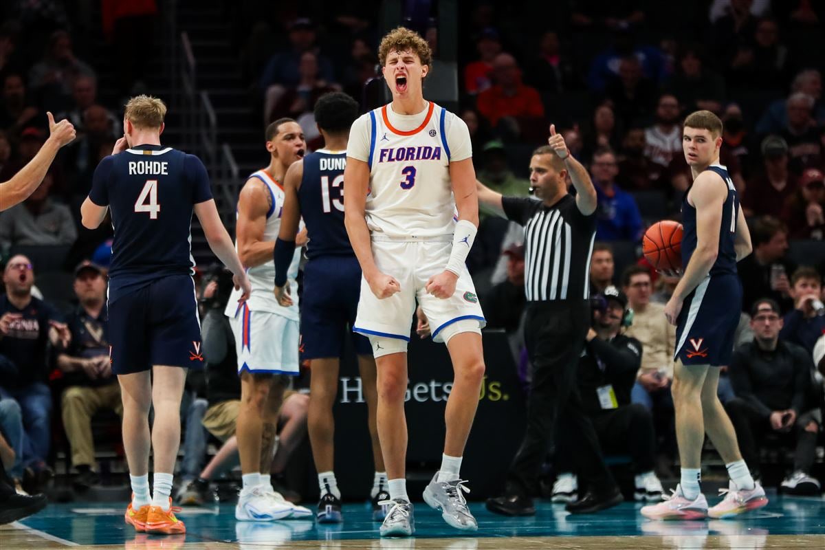 Florida center Micah Handlogten is likely to redshirt the 2024-25 season due to the leg injury he suffered in the SEC Tournament in March, Todd Golden just shared. 247sports.com/college/florid…