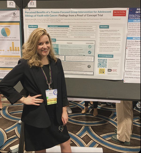 What a gift to present research on leveraging #telehealth to deliver #traumainformedcare to #siblings of youth with cancer at #SPPAC2024 @KristinLongPhD1 @ChristinaAmaro Thank you @AlexsLemonade @NCIBehaviors