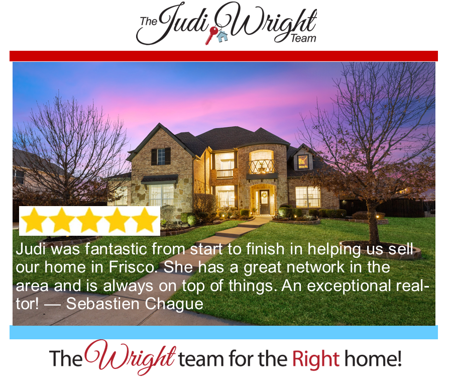 Well this Friday started out FUN w-a testimonial. Very happy Sellers sold for 116% of asking price w-no repairs, no inspection, no contingency. Thinking of selling? We can help!

#thejudiwrightteam #frisco #friscotx #friscorealestate #thejudiwrightteam #makethewrightchoice #home