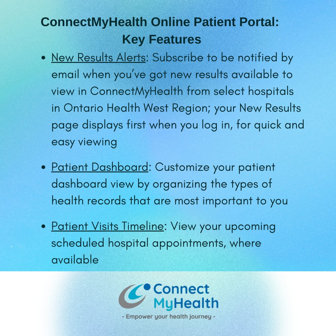 Reason #2 to sign up for ConnectMyHealth - With the key features that ConnectMyHealth provides, it is very helpful and user friendly. Register Today for this FREE online patient portal to view your health records: info.connectmyhealth.ca