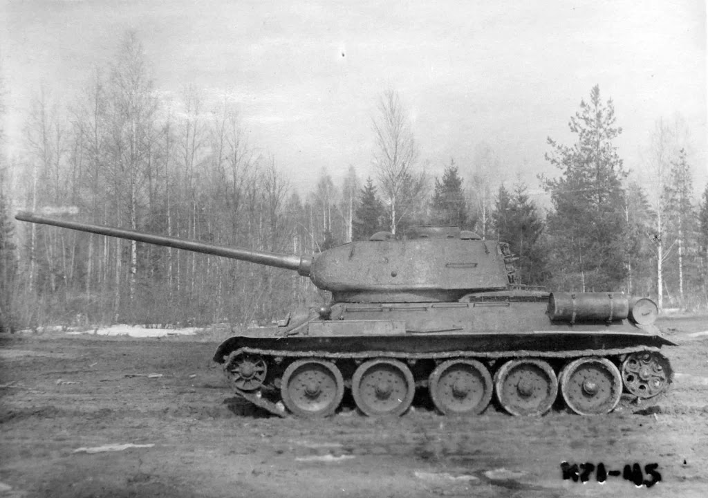 Trials of a T-34-85 tank with a 100 mm LB-1 gun were completed #OTD in 1945. The gun could still fire but the larger ammunition limited ammo capacity to 30 rounds and was difficult to handle in the turret made for an 85 mm gun. #tanks #history #WW2 #WWII