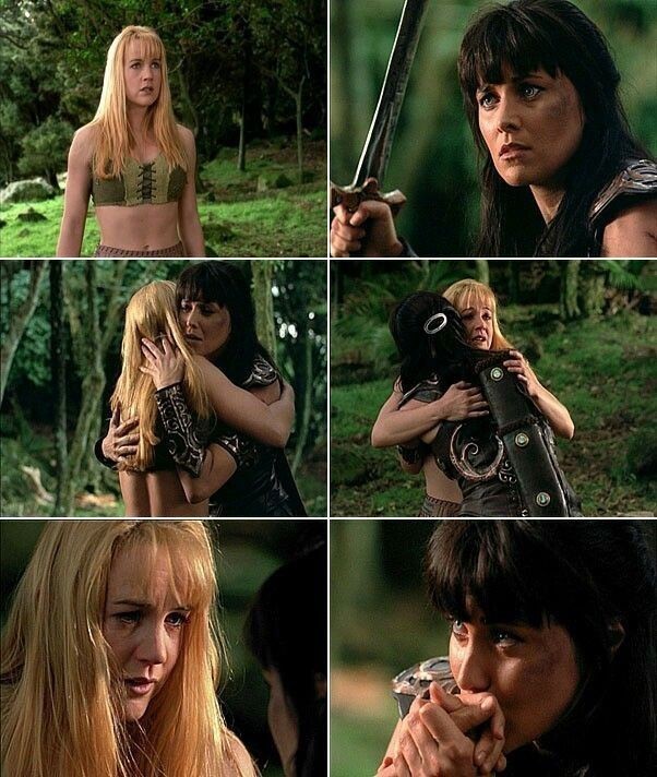 Xena: 'I searched for you. I searched for you. I was afraid that ...' Gabby (the real Gabby ): 'You thought I was dead. What else could you think?' Xena: 'I could have had faith. You would have. I should have known you would survive.' 💚💚💚