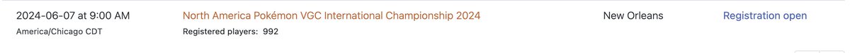 Seems like 2nd wave of registration brought in about 250 ish people. Considering how big VGC is becoming I'm concerned for the accessibility of events to players, considering how many people are missing out in playing the biggest tournament in the country is genuinely a concern.