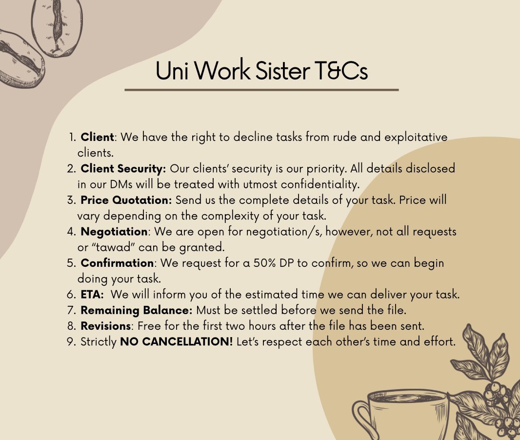 uniworksister's tweet photo. hi commstwt! uni work sister is open for academic help/academic commissions!  ༘ ೀ⋆｡˚

see our rates, terms and conditions, and get to know your main commissioner at @uniworksister !

avoid academic burnout with us and inquire now! 🧸ྀི

#lfcommissioner
#schoolworks https://t.co/FhJqjX7Apq
