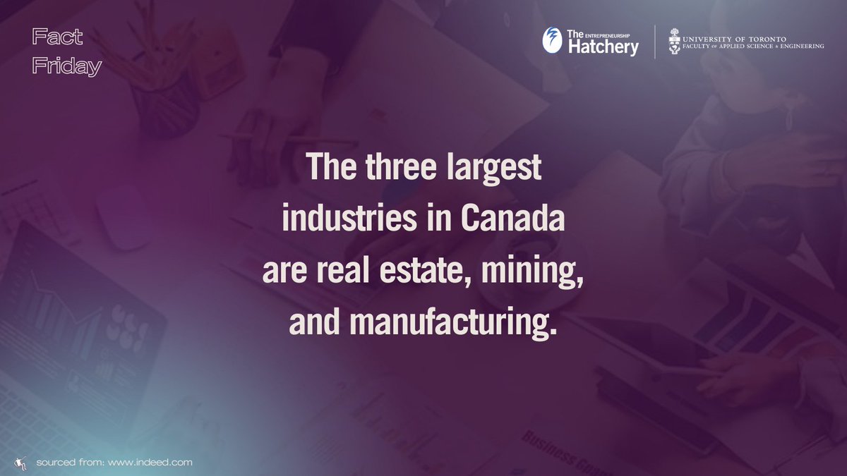 📝 FACT FRIDAY! Happy Friday Blues! Today we share a fact about the three largest industries in Canada. 👋 Have a great weekend blues💙 The fact is sourced from the link below: 🖇️ indeed.com