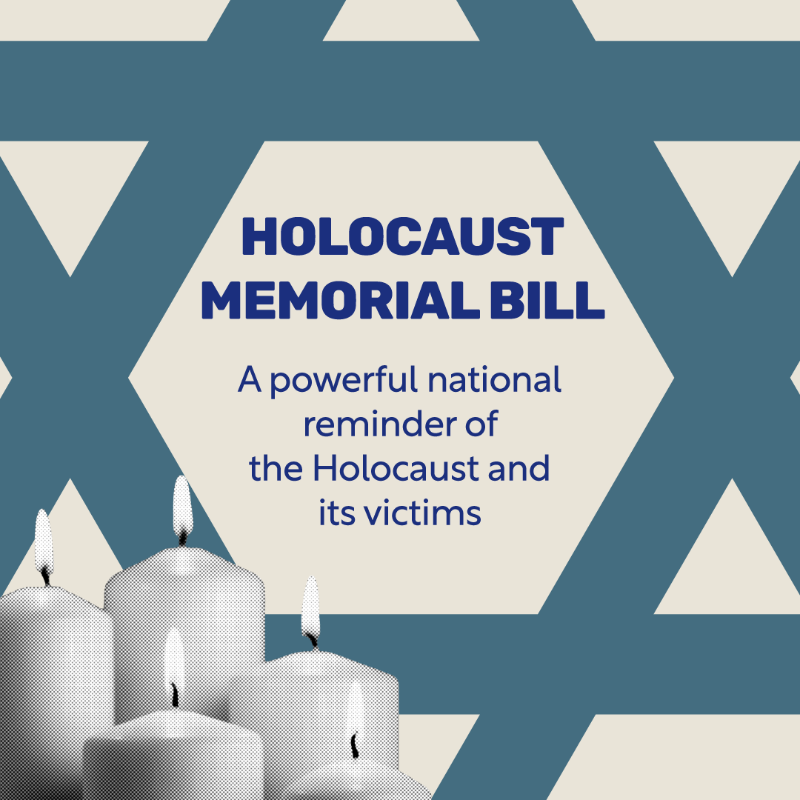 ICYMI: The Holocaust Memorial Bill is progressing through parliament. The bill supports a Holocaust Memorial and Learning Centre in Victoria Gardens, giving people a dedicated space to remember its victims and preserve memories for future generations.