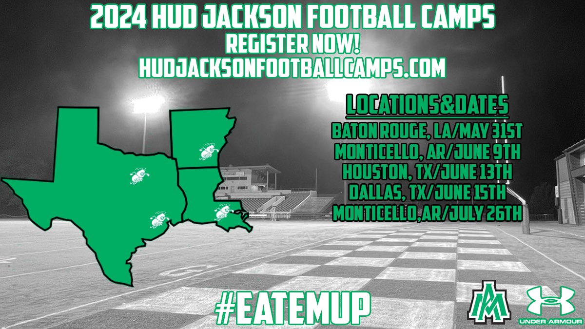 Sign up now so you can get evaluated before camp! #CountOnMe hudjacksonfootballcamps.com