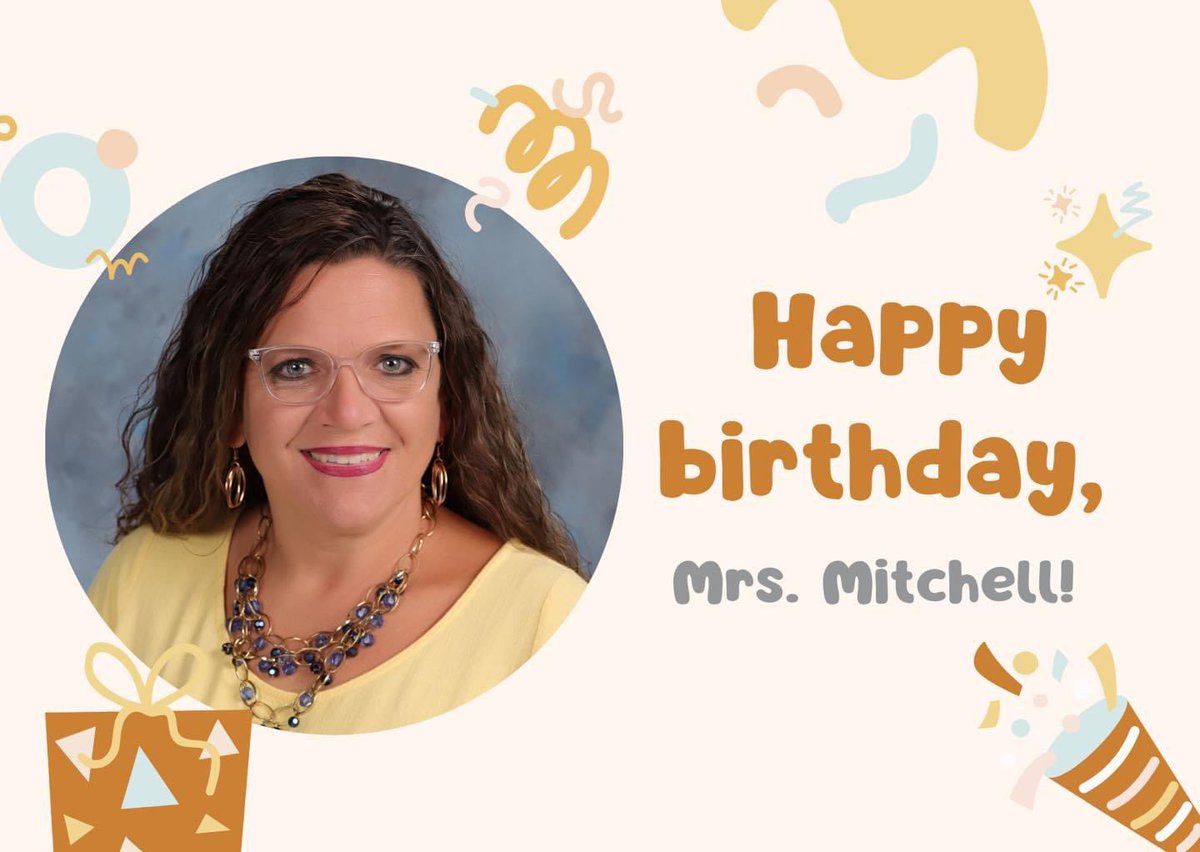 Help us wish one of our terrific 5th grade teachers, Mrs. Mitchell, a very happy birthday! 

#AimForExcellence #BeeTheImpact #TeamMCPSS #LearningLeading @mcpsstech