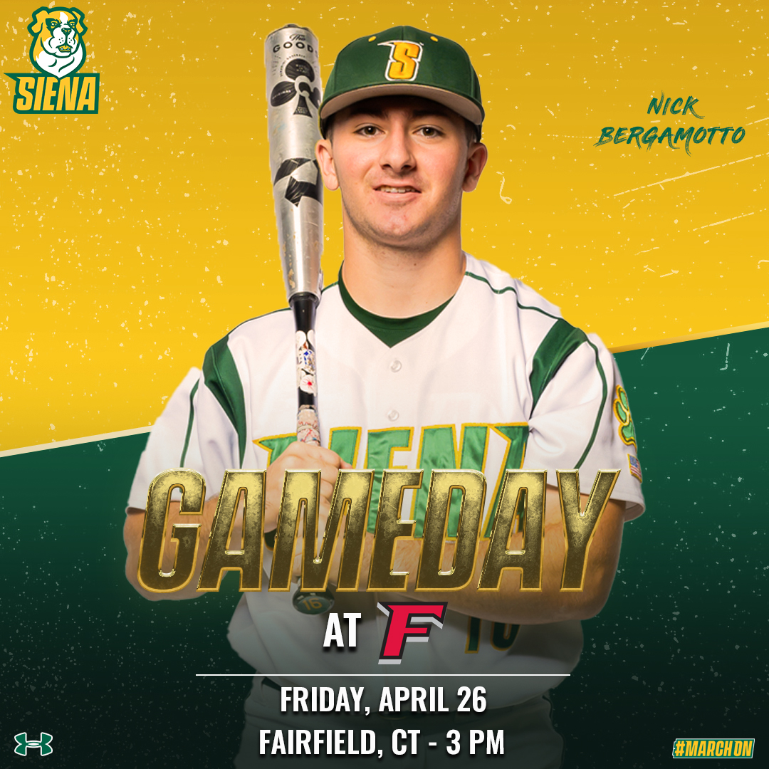 ⚾️ Ready to kick off a big weekend in the Nutmeg State @SienaBaseball at @Stags_Base 📍 Fairfield, CT 🏟️ Don '63 and Chris '88 Cook Field 📽️ t.ly/d9LUK 📊 t.ly/8VFqL #MarchOn x #SienaSaints x #MAACBaseball x #NCAABaseball