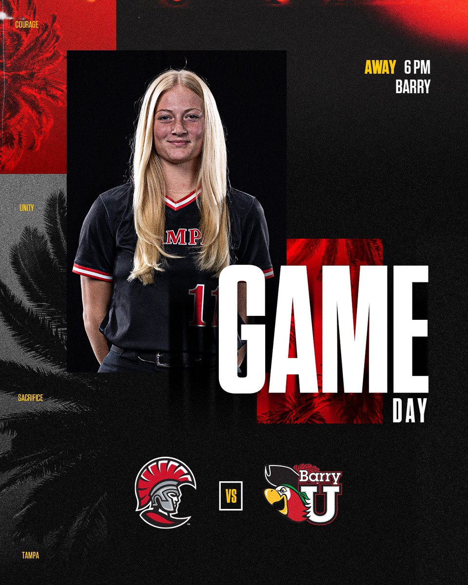 Stay right. Stay ready 💪 🆚 Barry 🕕 6:00 PM EDT 📍 Miami Shores, Fla. 🏟️ Buccaneer Softball Field Tune in: 📺 TampaSpartans.tv 📊 TampaStats.com #TampaSB x #StandAsOne🛡️