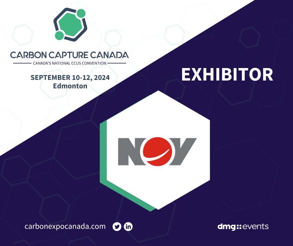 Visit our exhibitor @NOVGlobal at Carbon Capture Canada 2024. 

Meet key industry players over three days of the convention. Registering now and join us September 10-12, 2024:
ow.ly/37q050QUAR0

#CCC2024 #exhibitors #exhibition