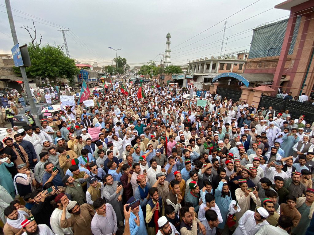 MNA Atif Khan and Local MPAs Leading Protest in Mardan!