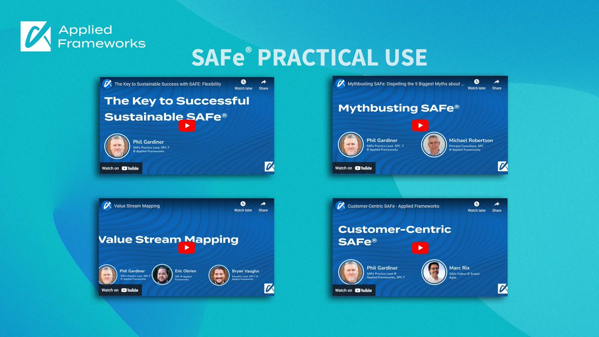 🌐 Delve into a treasury of insights &amp; strategies with our #YouTube channel!
We have different playlist ready for you, as "#SAFe Practical Use".

Check out this playlist, find others and don´t forget to subscribe to our channe!
bit.ly/49Pxh89

#SAFeYoutube