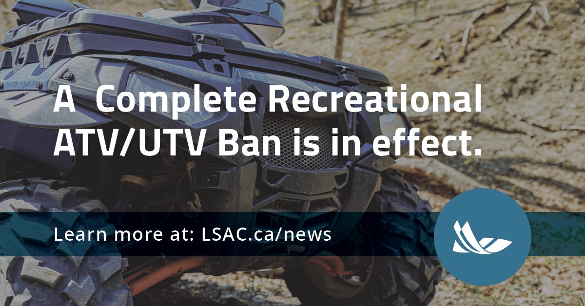 A COMPLETE BAN on RECREATIONAL ATV/UTV USE is now in effect in Lac Ste. Anne County due to EXTREME fire risk. This Ban remains in effect until further notice. Required agricultural and industrial operator use is exempt from this Ban; however, caution and monitoring are advised.