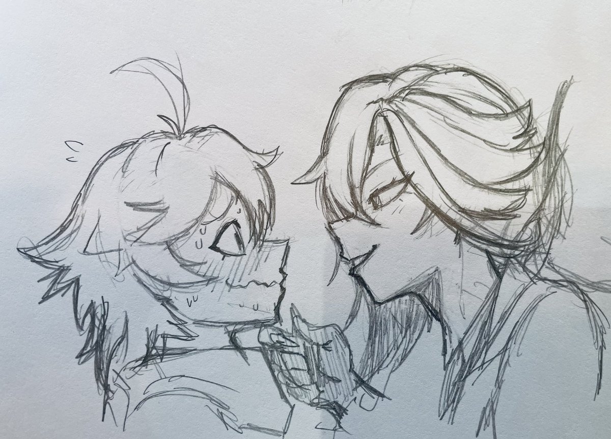 Did a quick little #arlether sketch at work because the brainrot is real 😭 Still working on an other small comic with these two again, I hope I’ll cook something good🙏