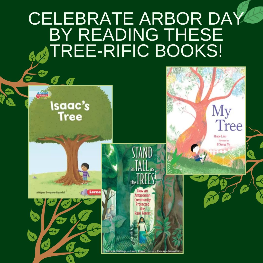 Its Arbor Day! You won't be-leaf how many tree-rific books there are available for checkout right now in Sora! Share a picture of you reading with a tree to celebrate Arbor day!