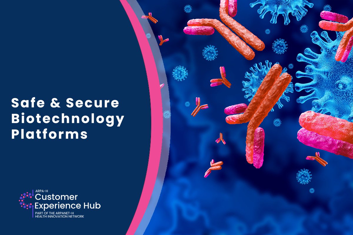 The @ARPA_H CX Hub is offering an opportunity to collaborate and learn more about the Network Survey for Safe & Secure Biotechnology Platforms! Register for the information session on May 2nd, 1:00 p.m. - 2:00 p.m. CDT by clicking here: bit.ly/44hv7Nc #ARPAH