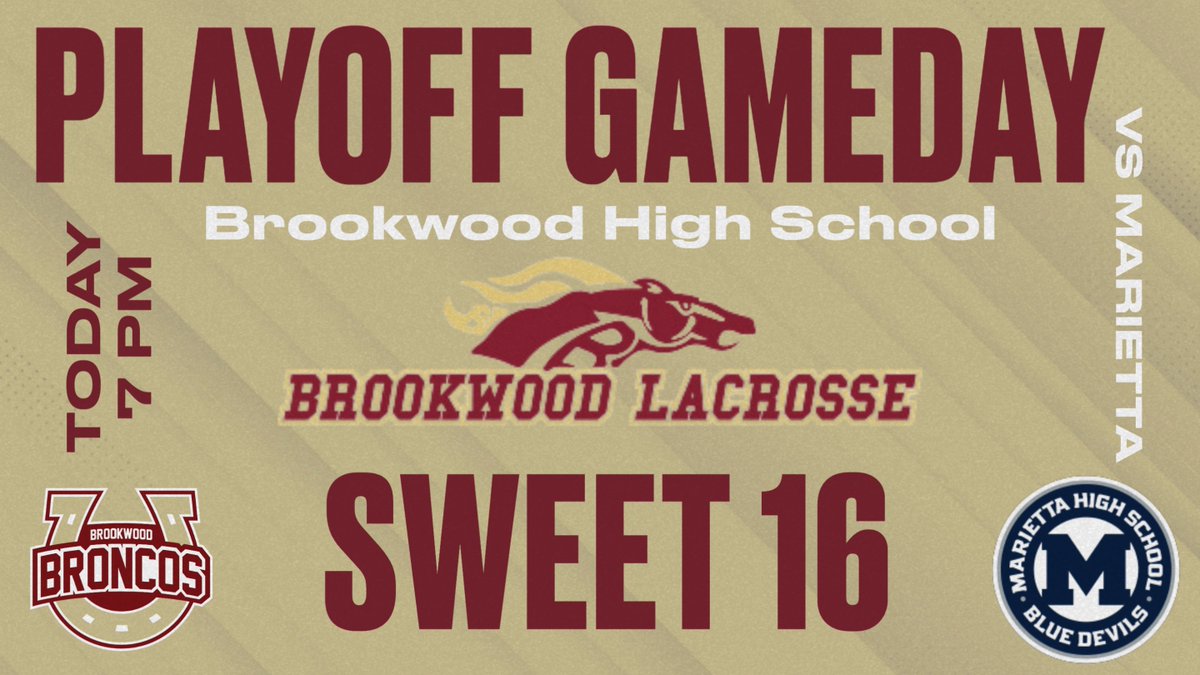 Huge Playoff game at Brookwood tonight for Boys LAX! Let's GO!