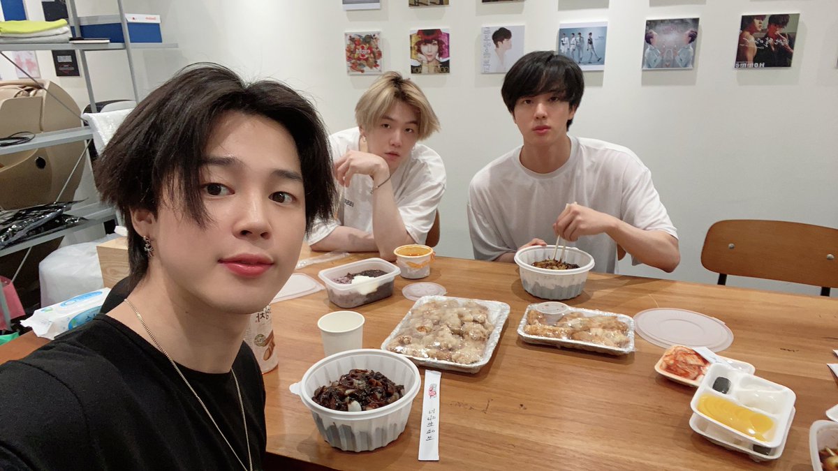 [4 years ago today] jimin posted a pic with his hyungs