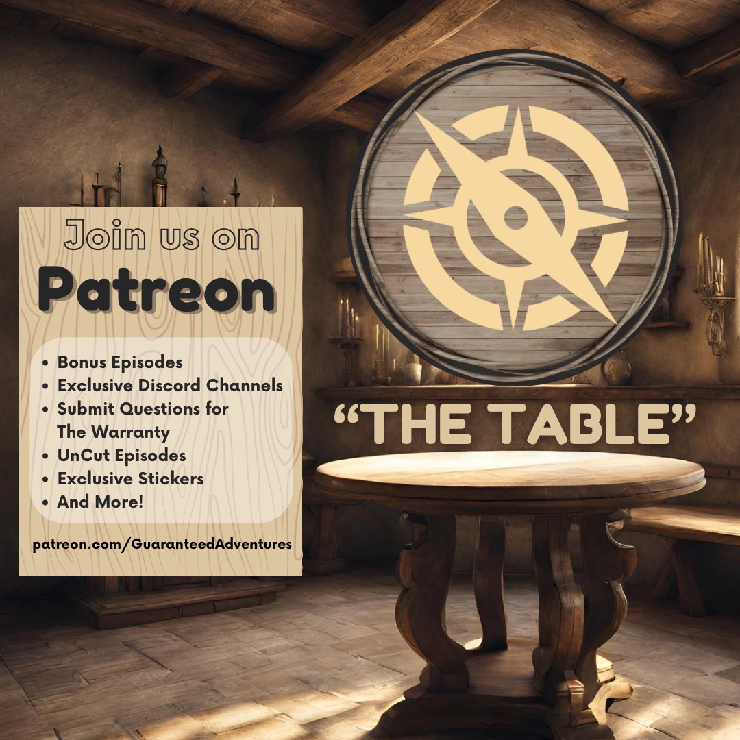 Wanna listen to the whole thing and get access to all of our extra stuff like The Warranty and our Uncut episodes?? Or do you want to simply support us? You can do so by joining our #Patreon #TheTable! We've made it pretty simple and easy to access a lot of the extra stuff we do!