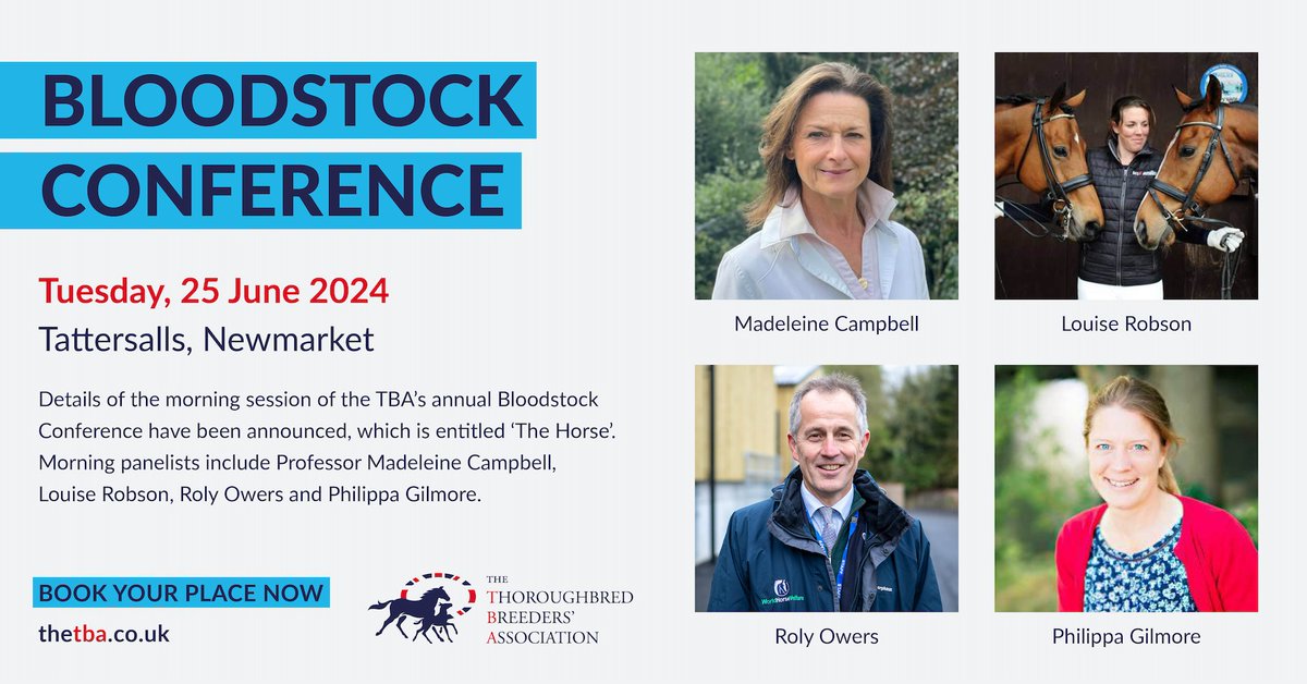 🔷BLOODSTOCK CONFERENCE🔷 Panelists announced for the interactive panel session on why aftercare can never be an afterthought, with particular focus around life outside of breeding and racing for racehorses and broodmares. 📅 Tuesday, 25 June 2024 📍@Tattersalls1766 Book