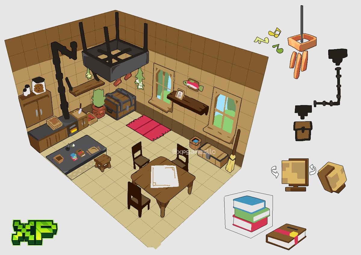 More of our concept art from our newest FURNITURE Add-On