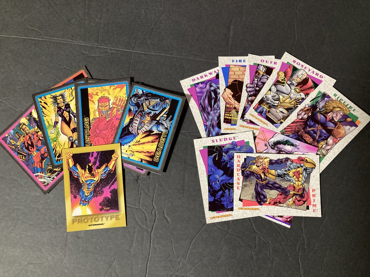 The design of these Ultraverse trading cards are inescapably 90's in every way. Watch our reactions as we open multiple packs of these things and try remember the characters in our YouTube video from earlier this week youtu.be/EwsSooRU6nA