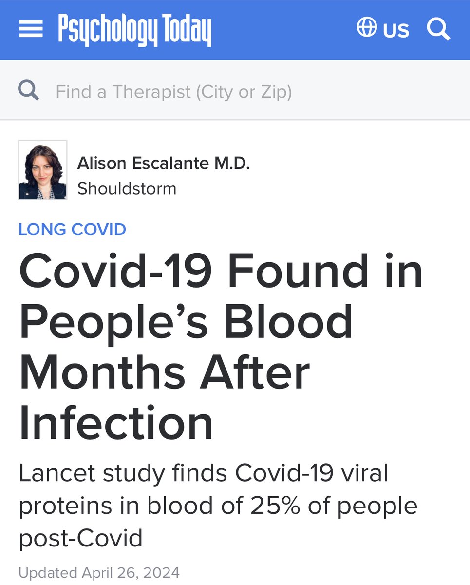 Dr. Alison Escalante (@aescalantemd) on Twitter photo Researchers provide an important clue to Long Covid, finding viral proteins in the blood of 25% of people > 1 year after infection. Team at UCSF led by <a href="/MichaelPelusoMD/">Michael Peluso, MD</a> and supported by Amy Proal <a href="/microbeminded2/">Amy Proal, PhD</a> of <a href="/polybioRF/">PolyBio</a>
#LongCovid #longcovidkids
bit.ly/4aRTG5M Researchers provide an important clue to Long Covid, finding viral proteins in the blood of 25% of people > 1 year after infection. Team at UCSF led by <a href="/MichaelPelusoMD/">Michael Peluso, MD</a> and supported by Amy Proal <a href="/microbeminded2/">Amy Proal, PhD</a> of <a href="/polybioRF/">PolyBio</a>
#LongCovid #longcovidkids
bit.ly/4aRTG5M