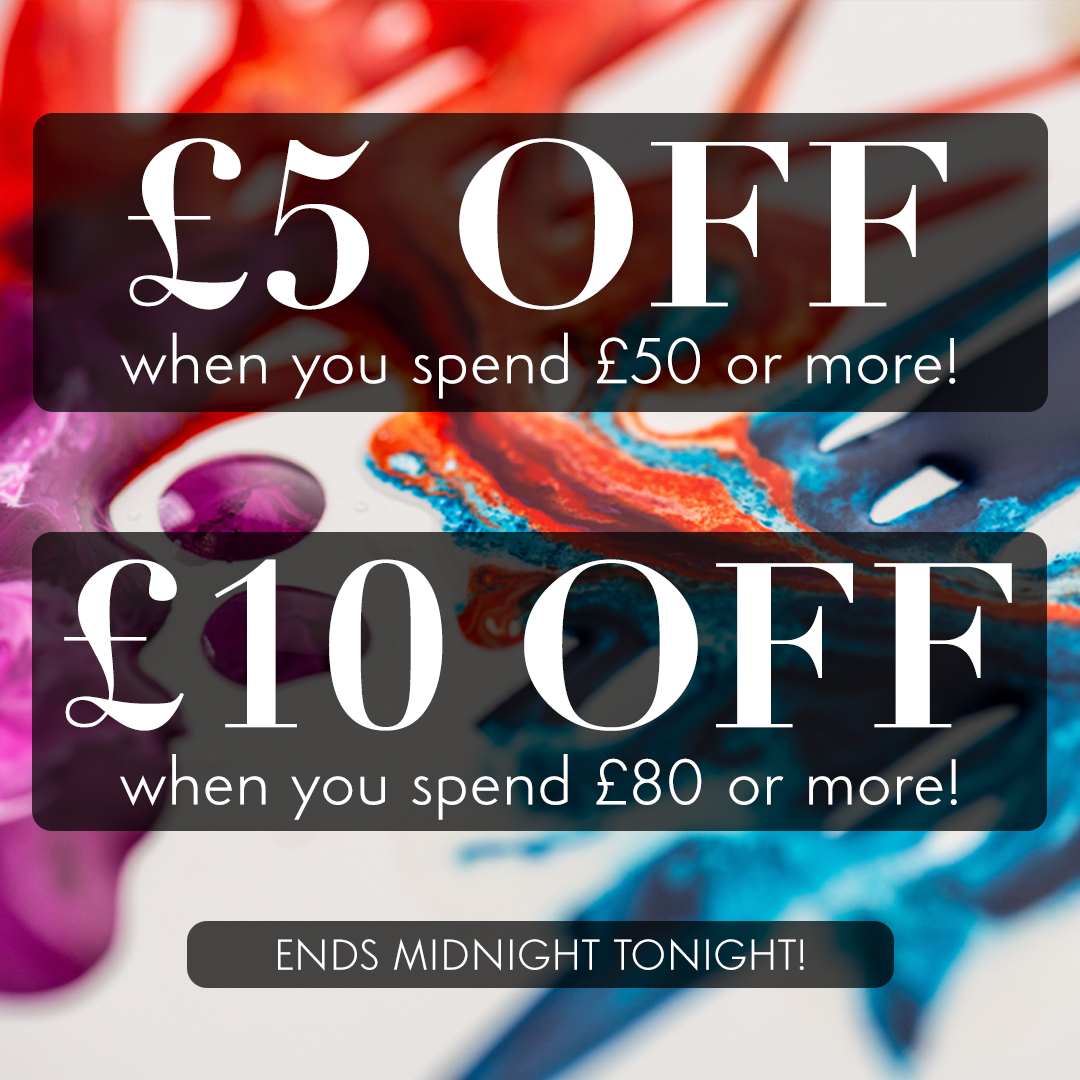 LAST CHANCE TO USE OUR COUPONS!
At checkout, use codes:
APRIL5 to save £5 when you spend £50
APRIL10 to save £10 when you spend £80
Hurry – this offer ends at midnight tonight! Shop now, at:
saa.co.uk/shop
#watercolour #watercolorart #watercolourart #artsale #artshop