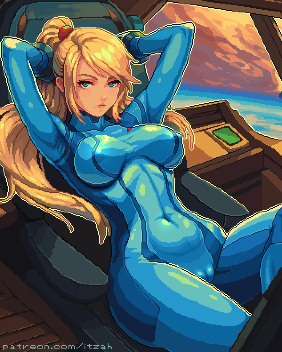 Samus #pixelart wallpaper. Animated ver. next week.