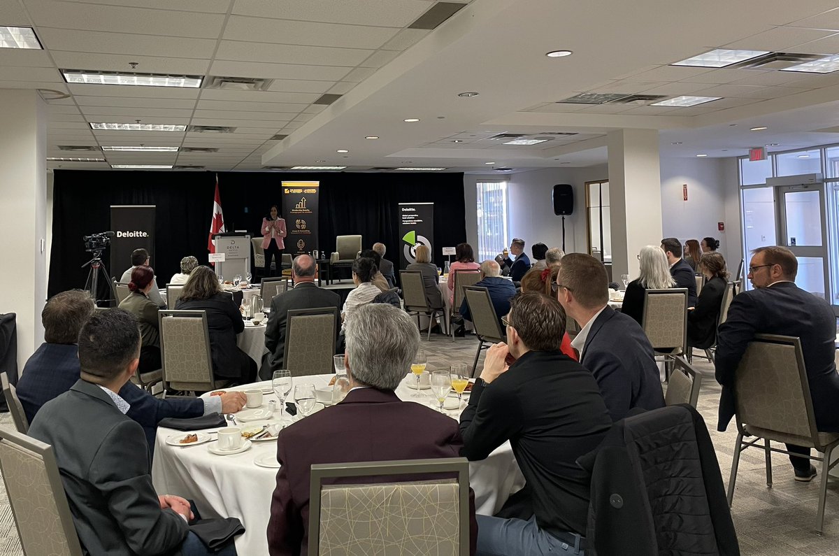 Started the day here in #Moncton by meeting with the @MonctonChamber to discuss #Budget2024! By: ✂️Cutting red tape 📈Investing in start-ups 💲Introducing new tax credits, … and so much more, #Budget2024 is empowering Canadian #SmallBiz.