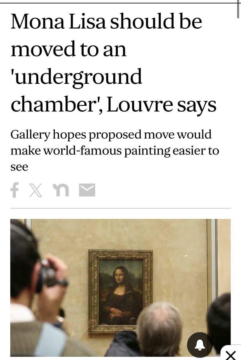 the one time I went to the Louvre I avoided the Mona Lisa as an act of rebellion - there’s art for art’s sake but there’s also fame for fame’s sake