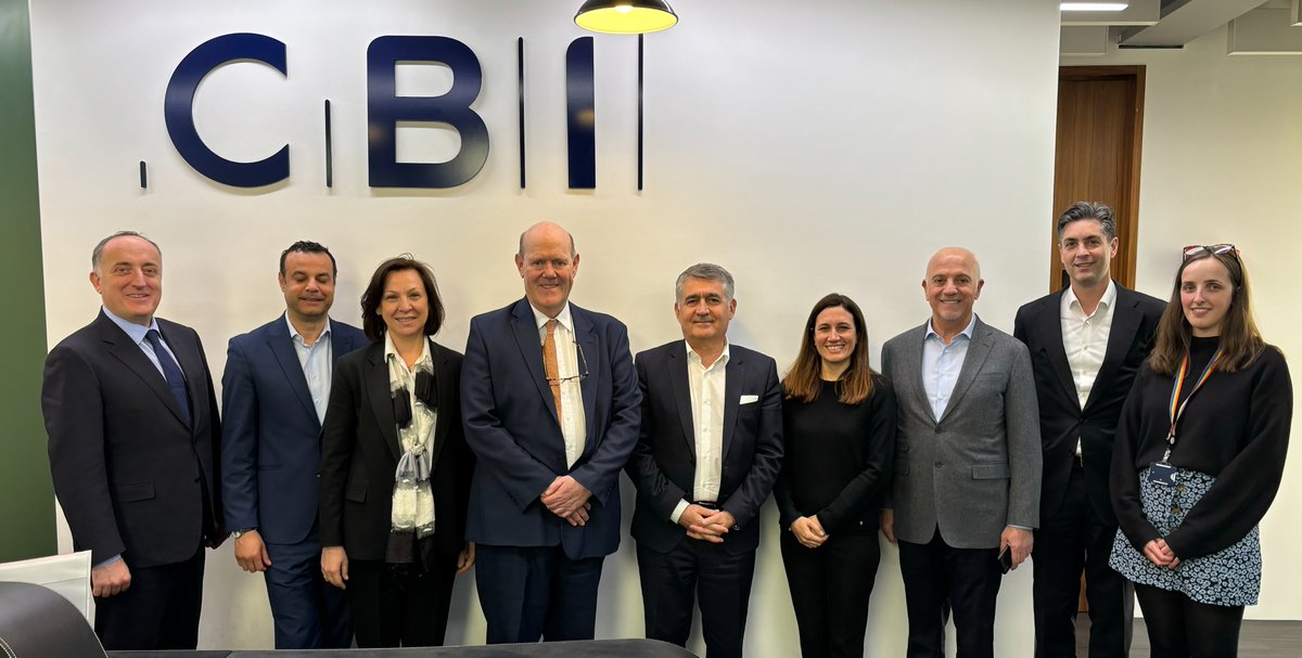 Fantastic to welcome a delegation from @TUSIAD to @CBItweets, where we discussed the important UK-Türkiye relationship and upcoming FTA negotiations.