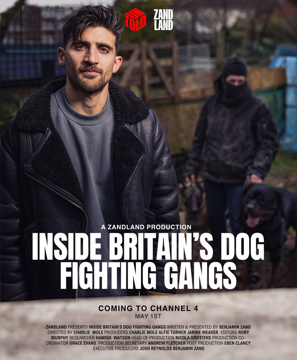 Inside Britain's dog-fighting rings. Join us as we shine a light on the shocking truth behind this illegal and inhumane practice. Watch the gripping documentary Wednesday May 1st and join the fight to end dog fighting! #BenZand #Channel4 #DogFighting #Documentary #ZANDLAND
