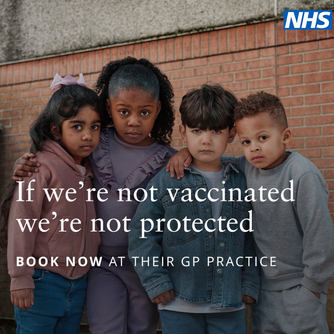 It is important that vaccines are given on time for the best protection, but if you or your child missed a vaccine, contact your GP to catch up. You can access further information about vaccinations via @nhsengland 

#worldimmunisationweek #MMRvaccine #nhs #vaccination